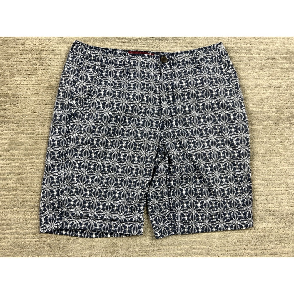 Arizona Jean Co Shorts Mens 30 Blue Patterned Cotton Blend Outdoor